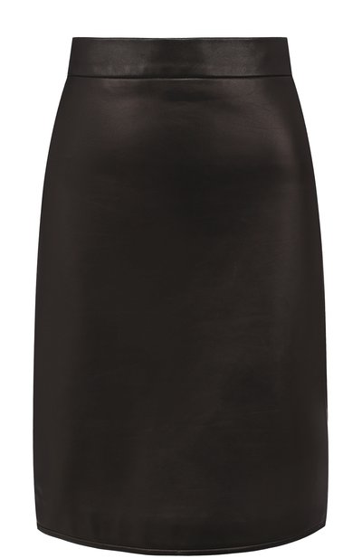 Женская однотонная кожаная мини-юбка TOM FORD, арт. GCL670/T80755