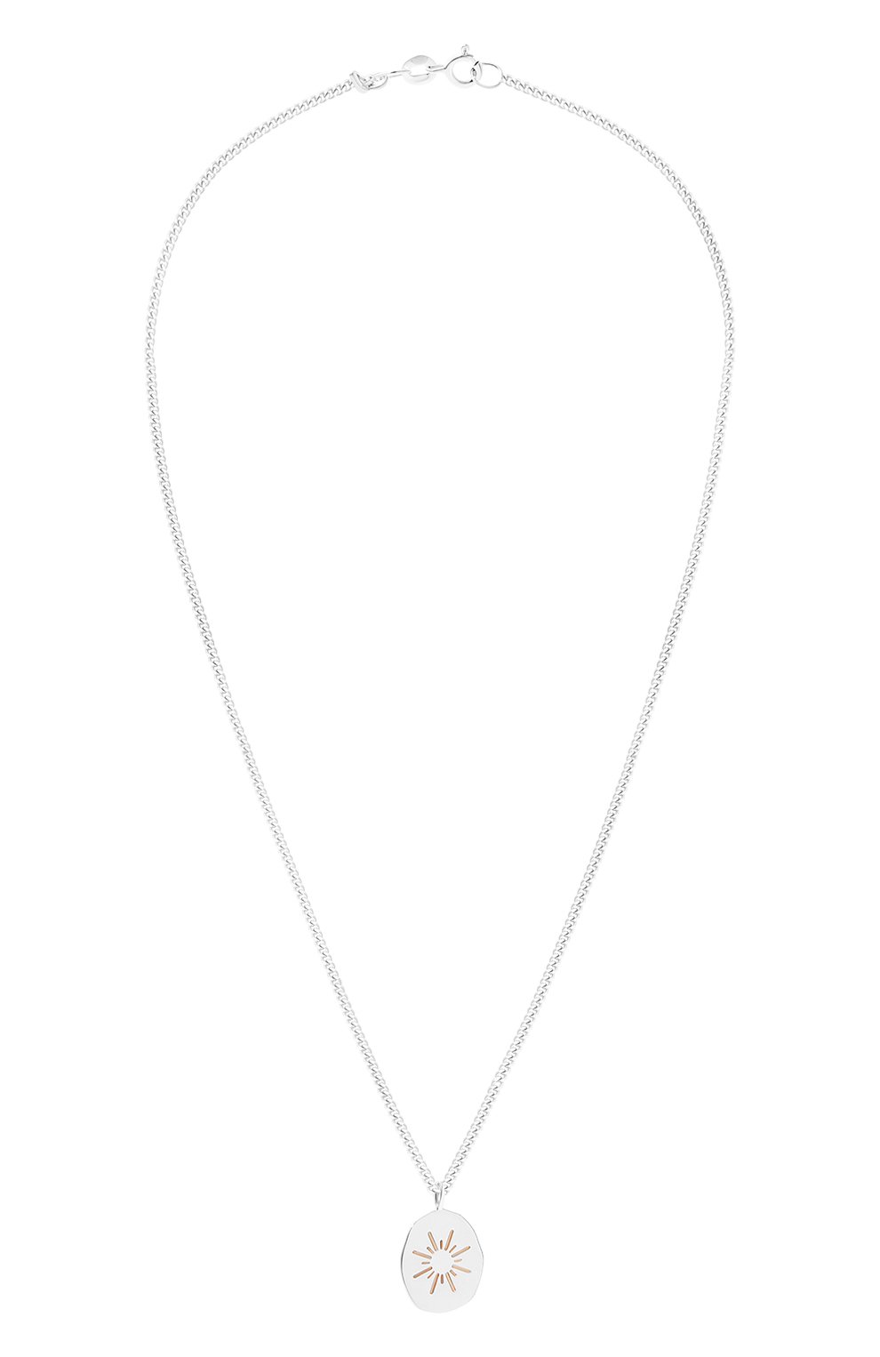 Кулон на цепочке MS. MARBLE серебряного цвета по цене 11000 руб., арт. MM-CHSHARSG, фото 1 Кулон на цепочке MS. MARBLE, арт. MM-CHSHARSG, фото 1