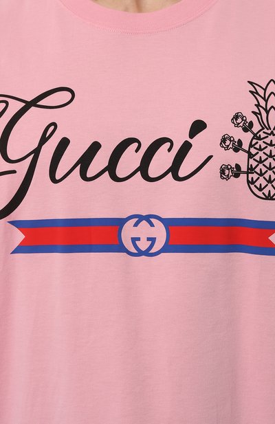 Хлопковая футболка GUCCI, арт. 616036 XJD21, фото 5