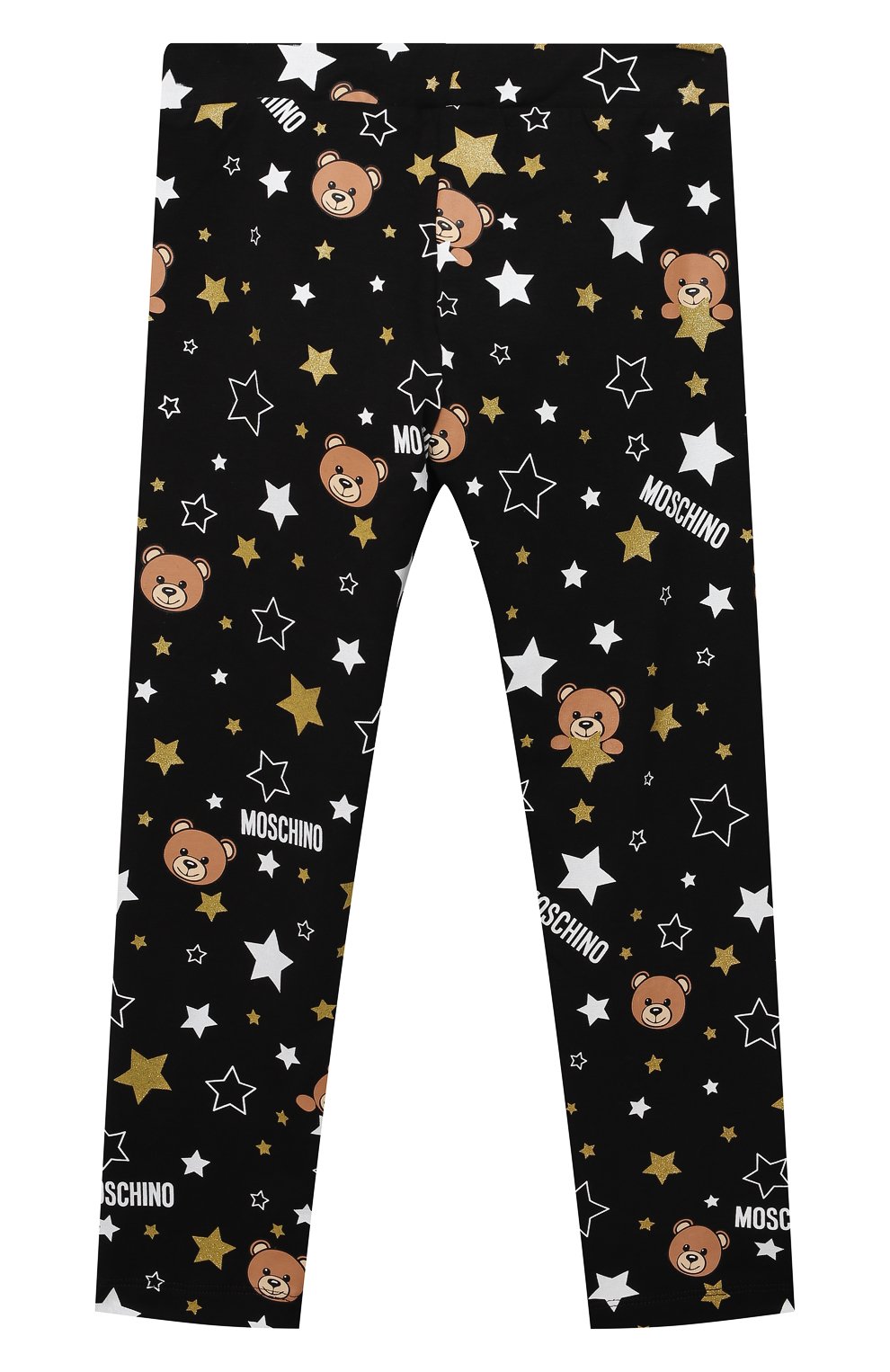 Хлопковые леггинсы MOSCHINO черного цвета по цене 9950 руб., арт. H4P03U/LBB75/4A-8A, фото 2 Хлопковые леггинсы MOSCHINO, арт. H4P03U/LBB75/4A-8A, фото 2