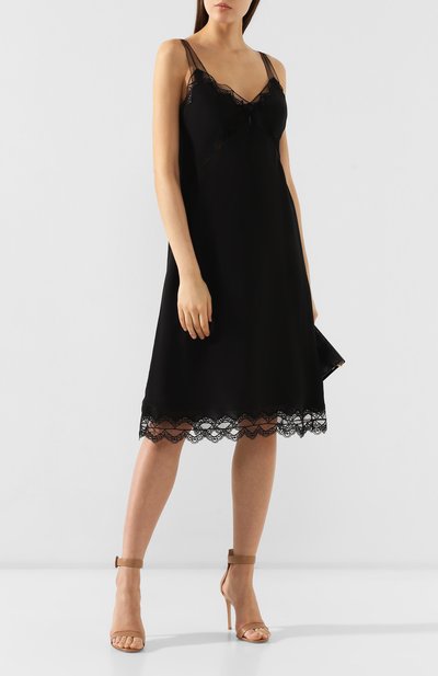 Платье из смеси вискозы и шелка MARC JACOBS (THE) черного цвета по цене 87600 руб., арт. W4190015, фото 2 Платье из смеси вискозы и шелка MARC JACOBS (THE), арт. W4190015, фото 2