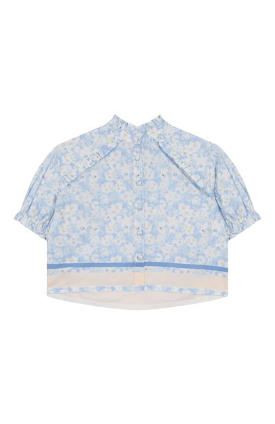 Хлопковая блузка PHILOSOPHY DI LORENZO SERAFINI KIDS, арт. I1E304/5617/4-10