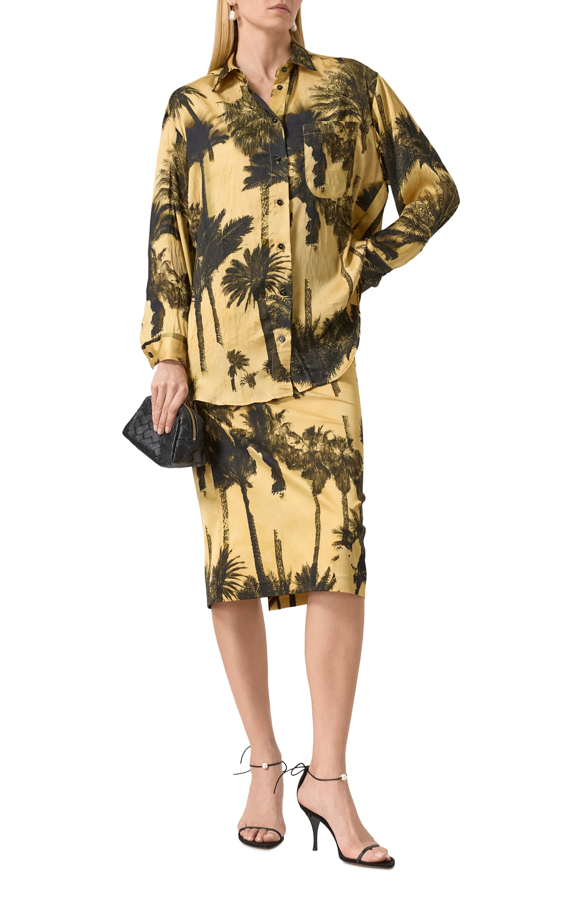 Рубашка ERIKA CAVALLINI желтого цвета по цене 57100 руб., арт. P5ST33, фото 2 Рубашка ERIKA CAVALLINI, арт. P5ST33, фото 2