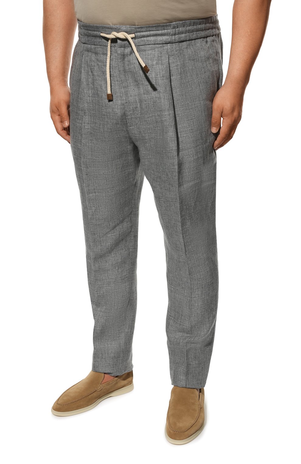 Льняные брюки BRUNELLO CUCINELLI, арт. MH238E174W, фото 3