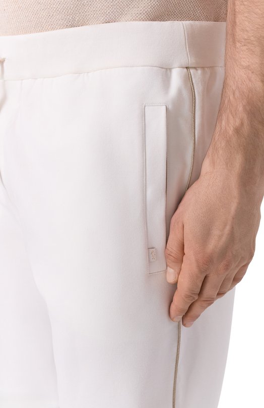 Шорты из лиоцелла и хлопка Paul&Shark 26411806_001 Белый  26411806_001 Фото 5