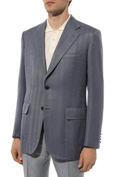 Пиджак из шелка и кашемира BRIONI, арт. RGQP0L/09403/TRAVEL 75, фото 4
