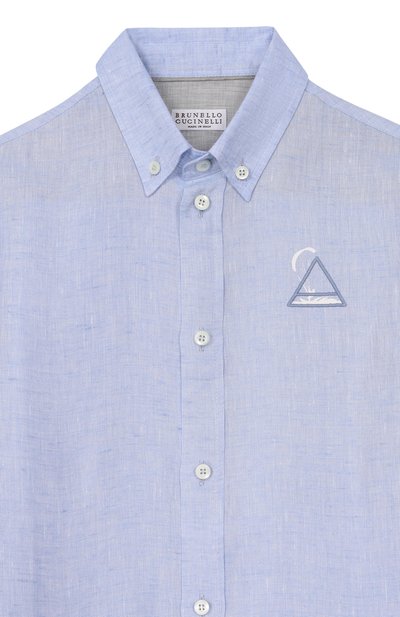 Льняная рубашка BRUNELLO CUCINELLI, арт. BM684C317A, фото 3