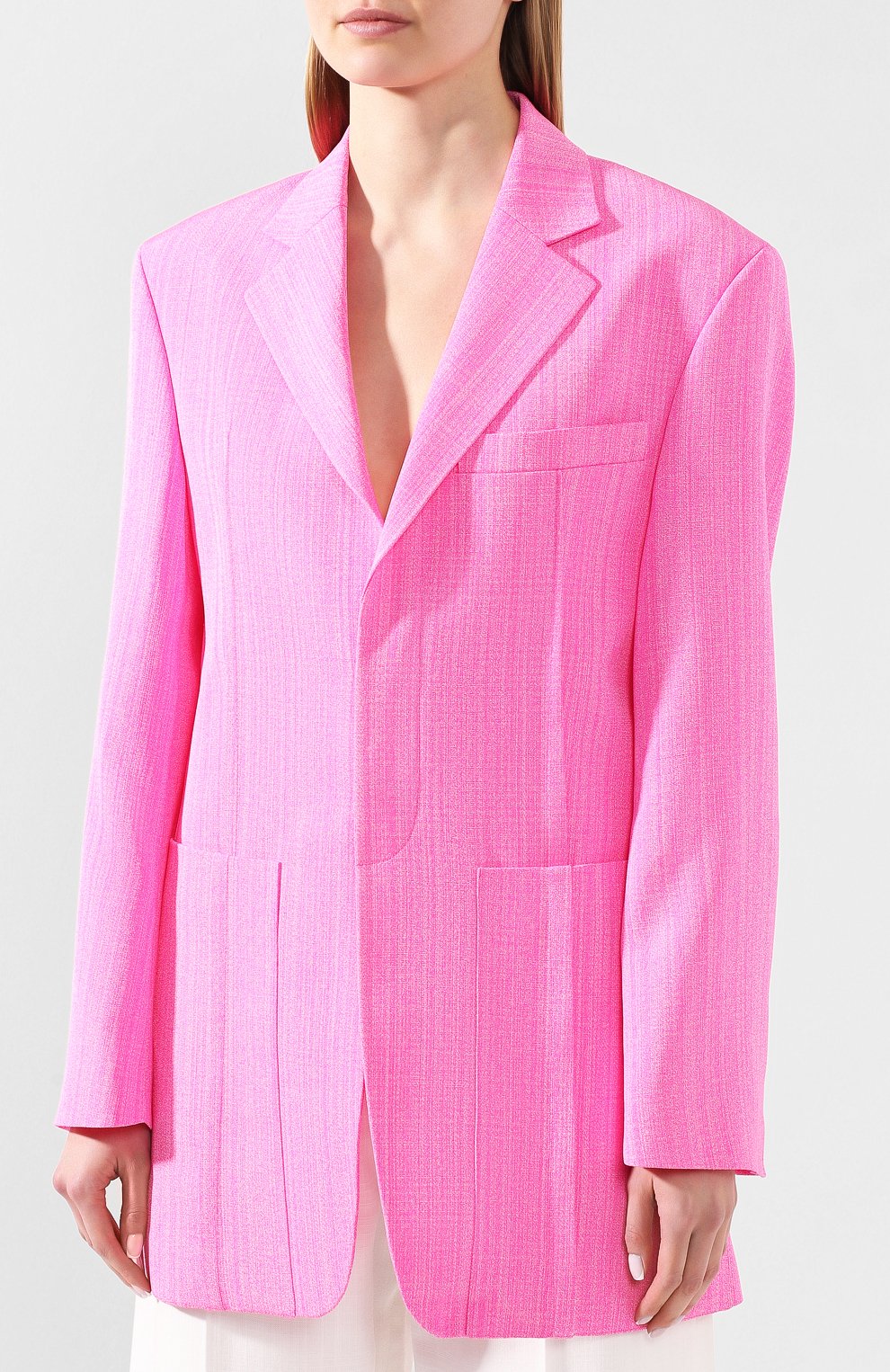 Жакет из смеси шелка и вискозы JACQUEMUS, арт. 201JA05/08450, фото 3