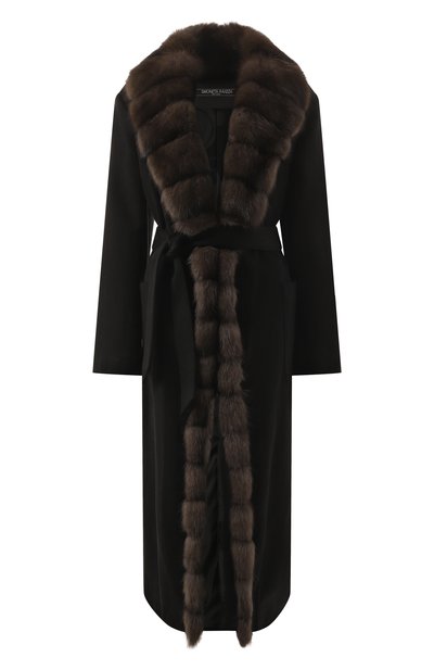 Кашемировое пальто с отделкой из меха соболя SIMONETTA RAVIZZA, арт. F04C0148T2Z1A, фото 1