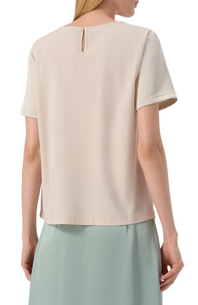 Атласный топ WEEKEND MAX MARA кремового цвета по цене 13750 руб., арт. GILBERT, фото 4 Атласный топ WEEKEND MAX MARA, арт. GILBERT, фото 4