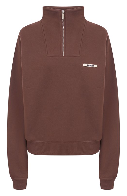 Хлопковый свитшот Jacquemus 25HSSW00210/AJ00174 Коричневый 25HSSW00210/AJ00174