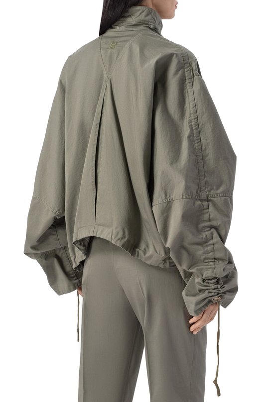 Хлопковая куртка Balmain GF0TI030/CG65 Хаки  GF0TI030/CG65 Фото 4