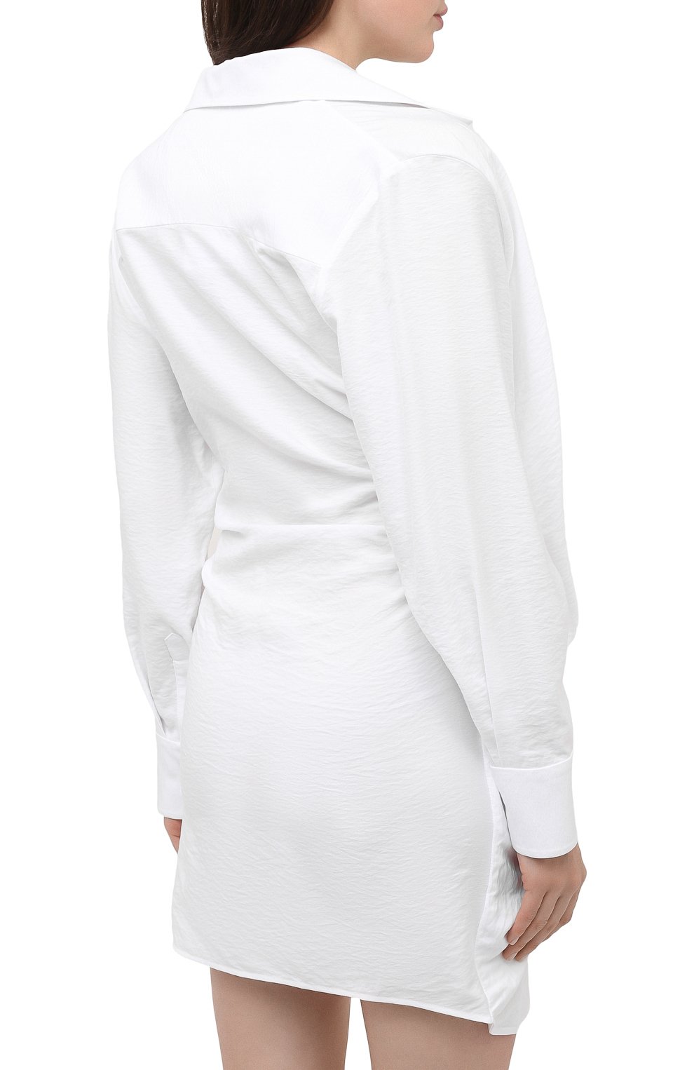 Платье из вискозы JACQUEMUS белого цвета по цене 65950 руб., арт. 211DR09/102100, фото 4 Платье из вискозы JACQUEMUS, арт. 211DR09/102100, фото 4