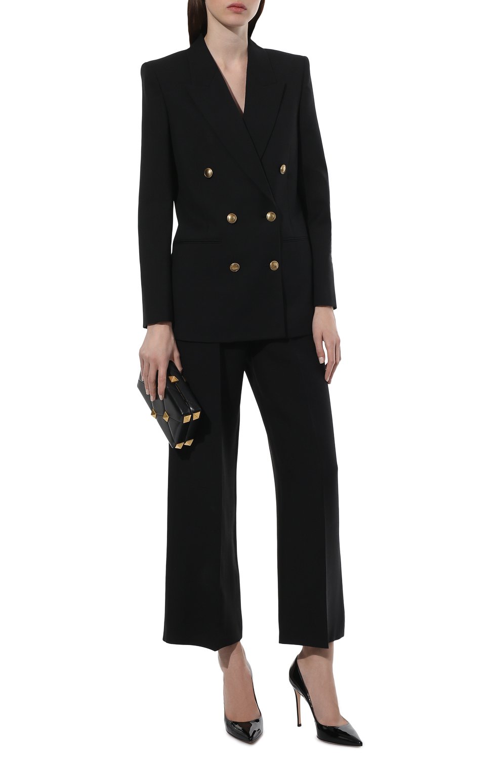Шерстяной жакет SAINT LAURENT черного цвета по цене 277500 руб., арт. 654667/Y404W, фото 2 Шерстяной жакет SAINT LAURENT, арт. 654667/Y404W, фото 2