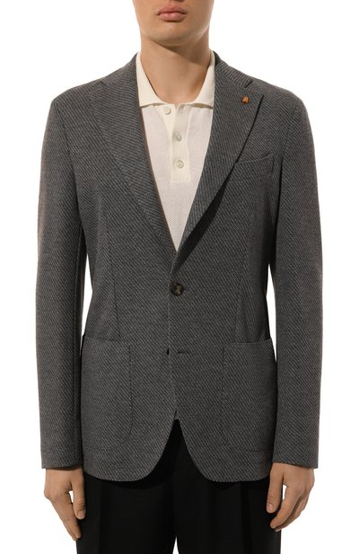 Пиджак из шерсти и хлопка SARTORIA LATORRE темно-серого цвета по цене 61550 руб., арт. JD74/JG041, фото 5 Пиджак из шерсти и хлопка SARTORIA LATORRE, арт. JD74/JG041, фото 5