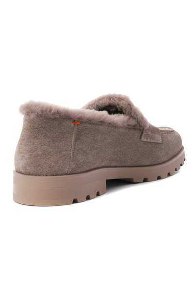 Замшевые пенни-лоферы SANTONI, арт. WUDG71132TGRAHFR, фото 5