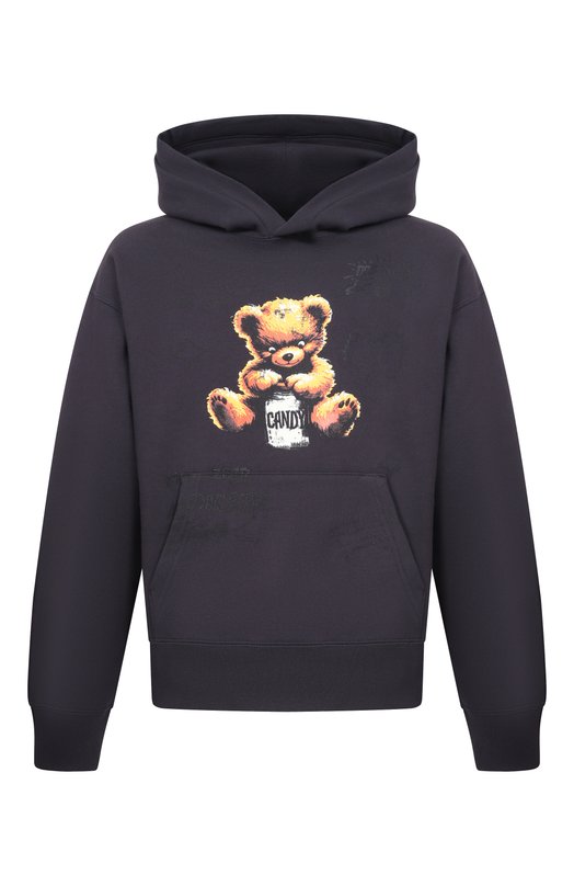 Хлопковое худи DOMREBEL M TREATS/PULL0VER H00DIE Серый M TREATS/PULL0VER H00DIE