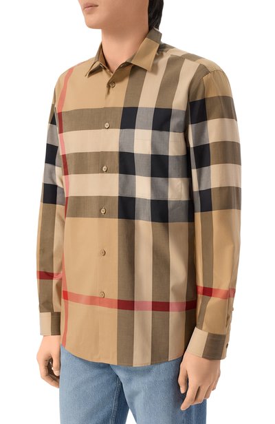 Хлопковая рубашка BURBERRY, арт. 8071445, фото 3