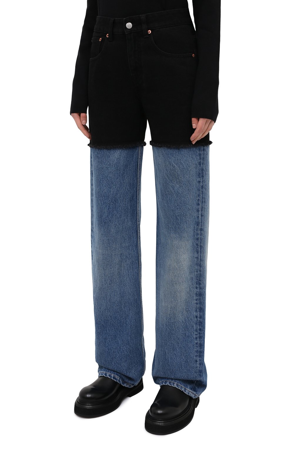 Джинсы MM6 темно-синего цвета по цене 35000 руб., арт. S52LA0142/S30589, фото 3 Джинсы MM6, арт. S52LA0142/S30589, фото 3