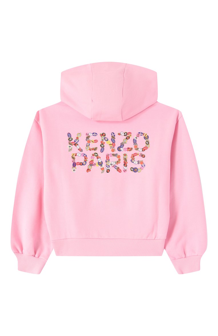 Детский хлопковая толстовка KENZO розового цвета, арт. K60987 | Фото 2 (Материал внешний: Хлопок; Рукава: Длинные; Материал сплава: Проставлено; Драгоценные камни: Проставлено; Материал подклада: Хлопок; Девочки Кросс-КТ: Толстовка-одежда, Толстовка-спорт; Ростовка одежда: 3 года | 98 см, 5 лет | 110 см, 7 лет | 122 см, 9 лет | 134 см, 12 лет | 152 см)