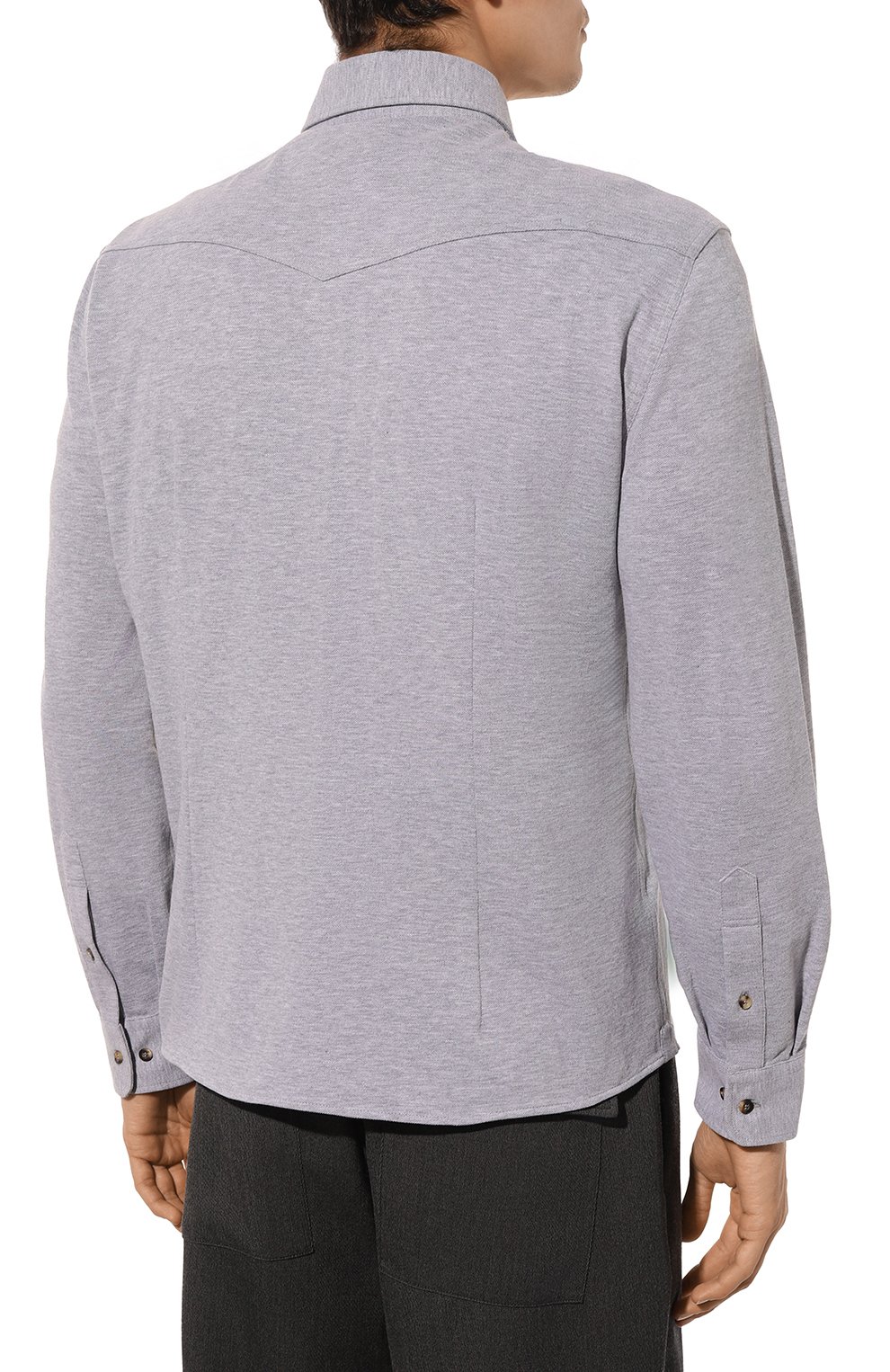 Хлопковая рубашка BRUNELLO CUCINELLI, арт. ME854B2268, фото 4