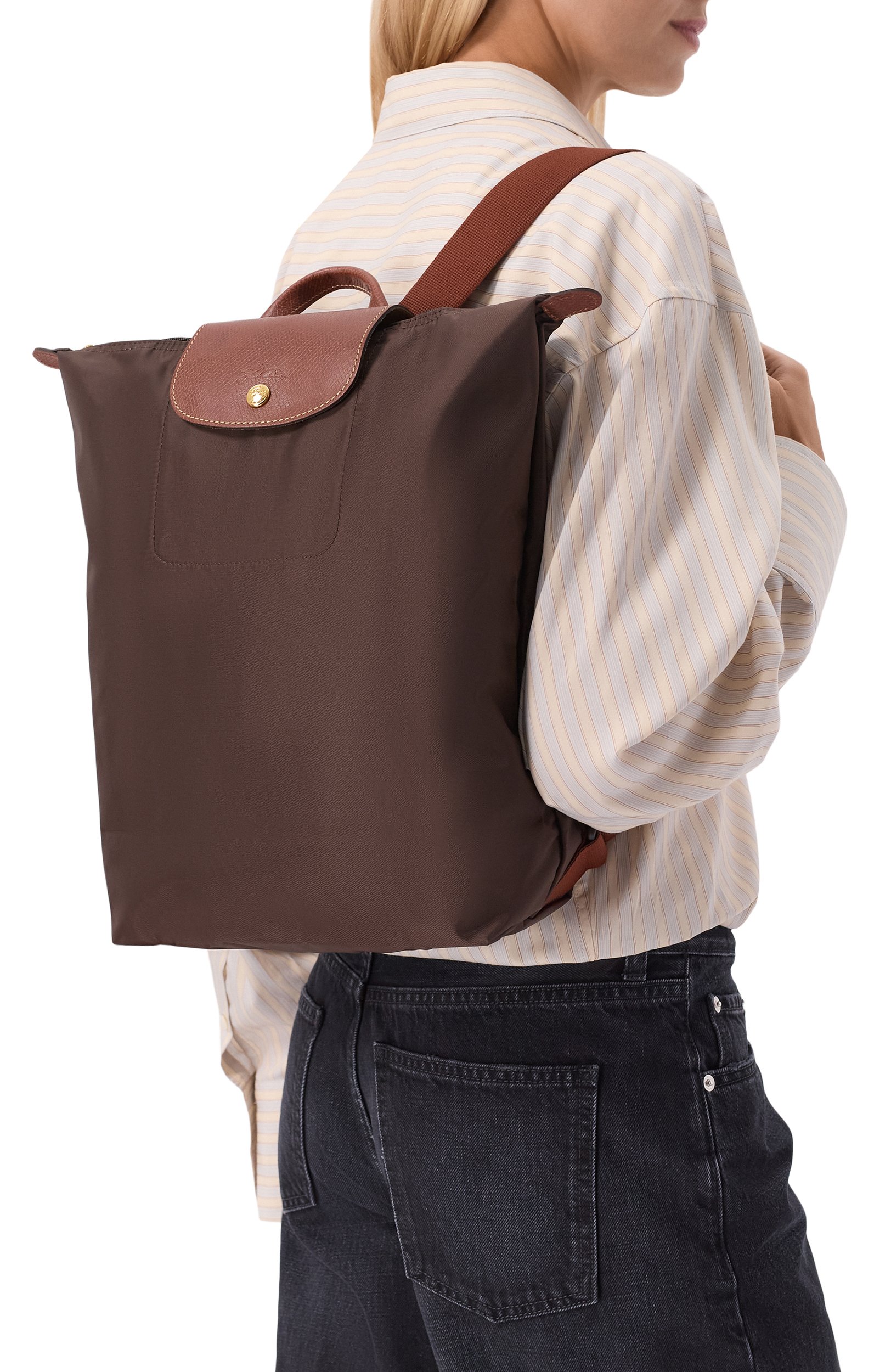 Рюкзак le pliage original medium LONGCHAMP коричневого цвета по цене 25150 руб., арт. 10284089/089, фото 2 Рюкзак le pliage original medium LONGCHAMP, арт. 10284089/089, фото 2