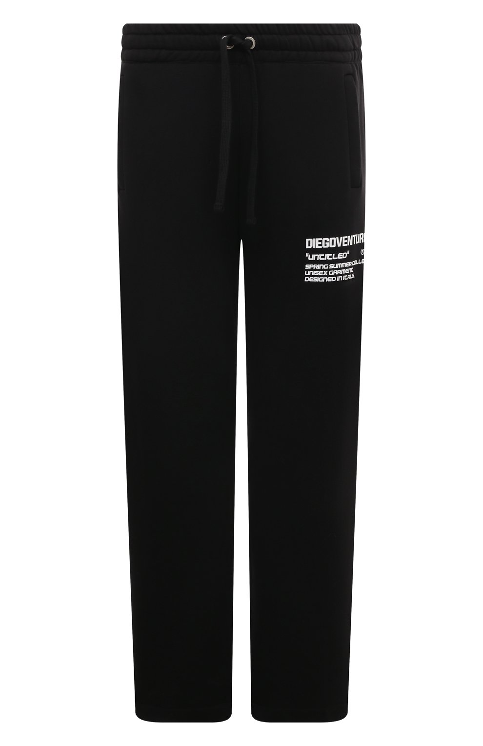 Хлопковые брюки DIEGO VENTURINO черного цвета по цене 31500 руб., арт. D3S4PNTLBASIC2, фото 1 Хлопковые брюки DIEGO VENTURINO, арт. D3S4PNTLBASIC2, фото 1
