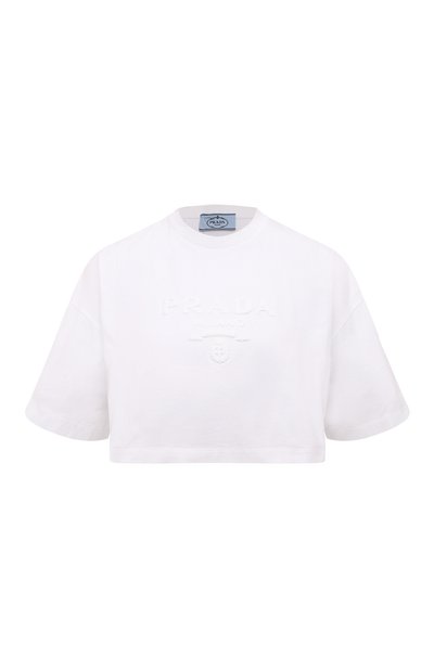 Женская хлопковая футболка PRADA, арт. 3560AR-10IN-F0009-212
