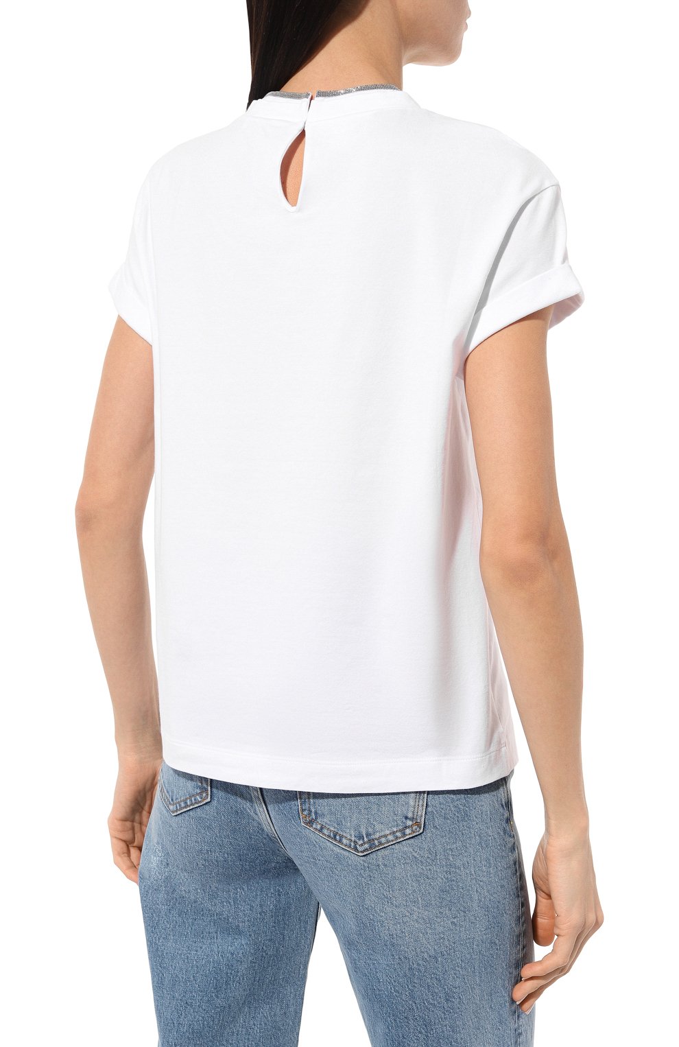 Хлопковая футболка BRUNELLO CUCINELLI, арт. M0T18BD200, фото 4