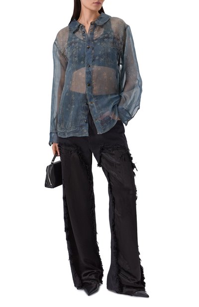 Шелковая рубашка HAIKURE серого цвета по цене 107500 руб., арт. HEW061030R002PR001/MAYA SILK, фото 2 Шелковая рубашка HAIKURE, арт. HEW061030R002PR001/MAYA SILK, фото 2