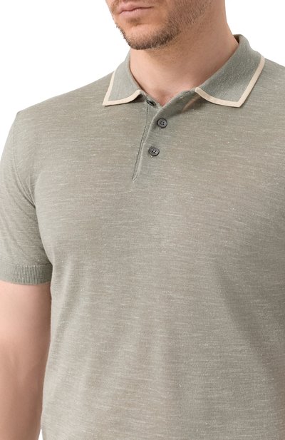 Поло из шерсти и шелка CORNELIANI светло-зеленого цвета по цене 86900 руб., арт. 27M545/2725130, фото 5 Поло из шерсти и шелка CORNELIANI, арт. 27M545/2725130, фото 5