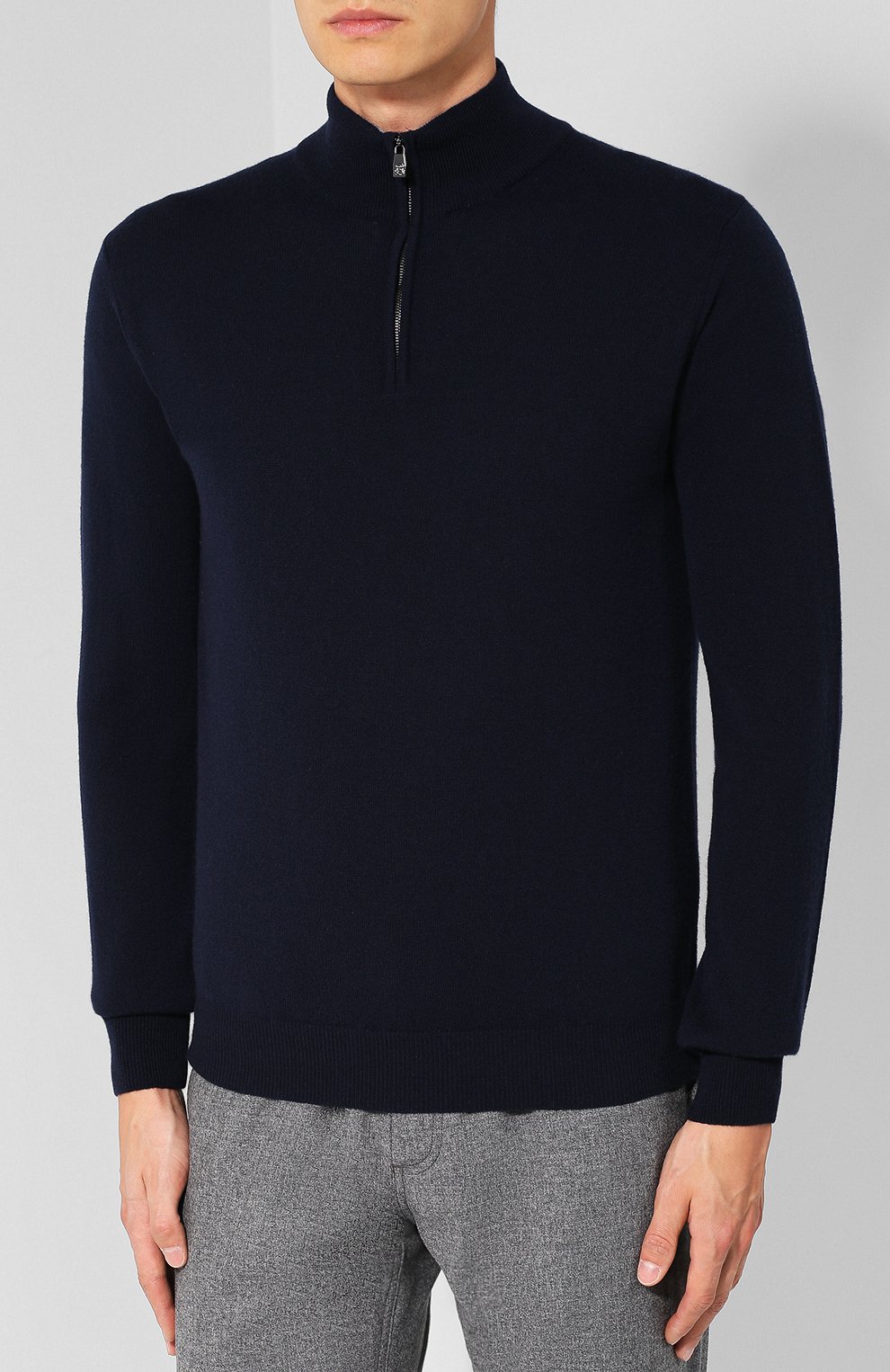 Джемпер из смеси шерсти и кашемира с воротником-стойкой на молнии CORNELIANI, арт. 00M511-0025110, фото 3