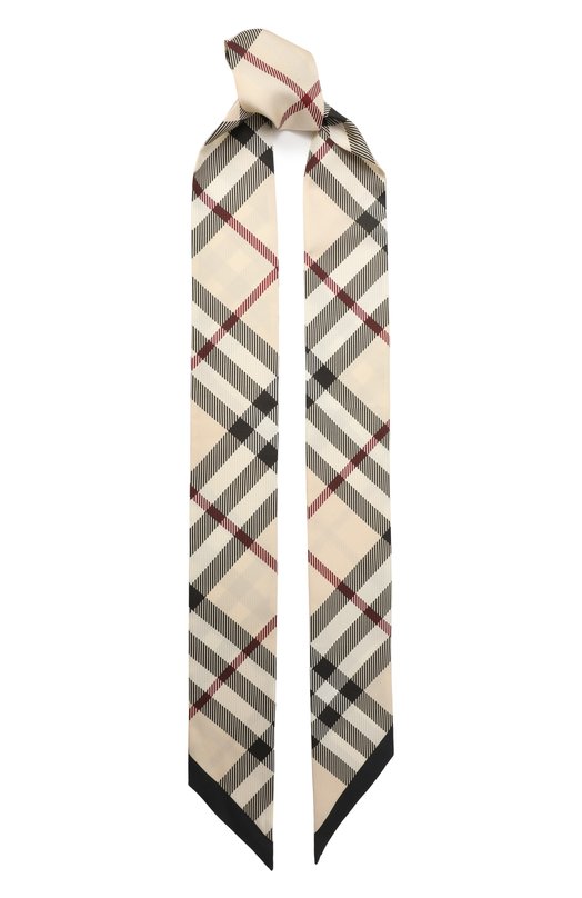 Шелковый шарф-твилли Burberry 8095831 Бежевый 8095831