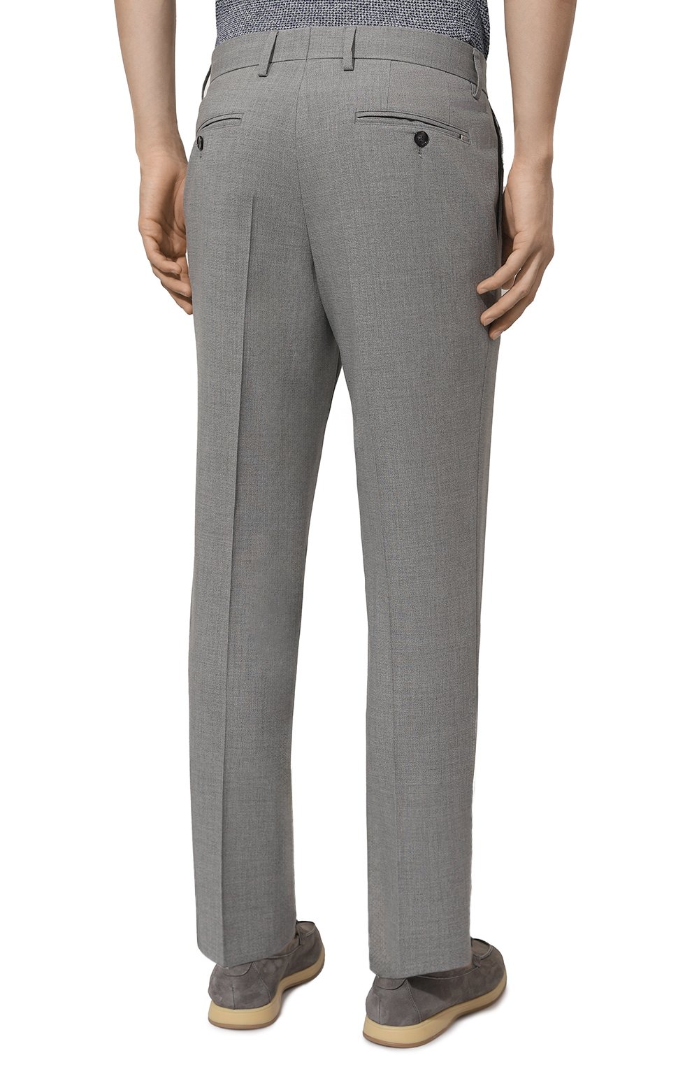 Брюки из шерсти и вискозы BOSS, арт. 50521041, фото 4