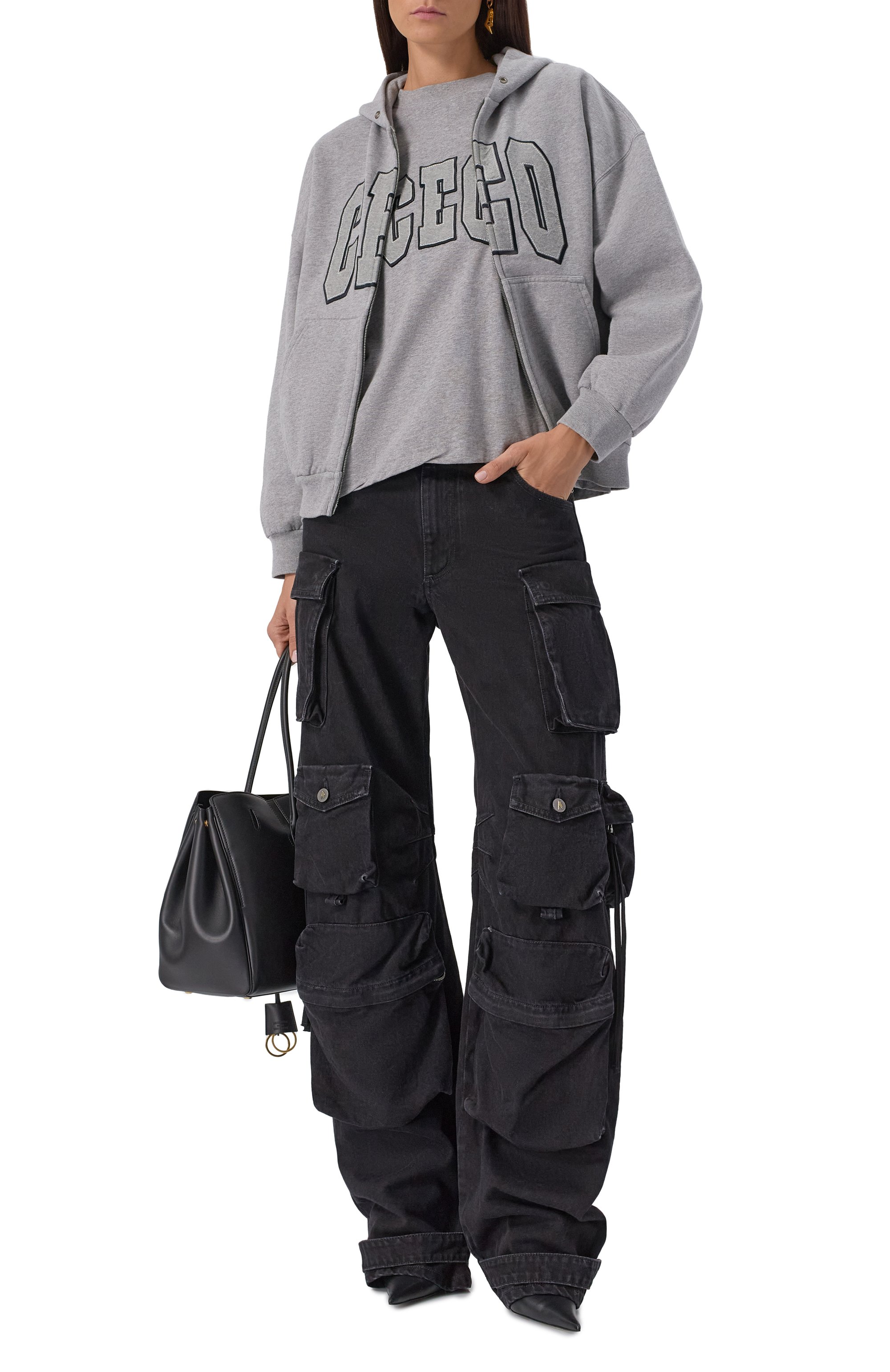 Хлопковая толстовка BALENCIAGA серого цвета по цене 185000 руб., арт. 833399/TSVP2, фото 2 Хлопковая толстовка BALENCIAGA, арт. 833399/TSVP2, фото 2