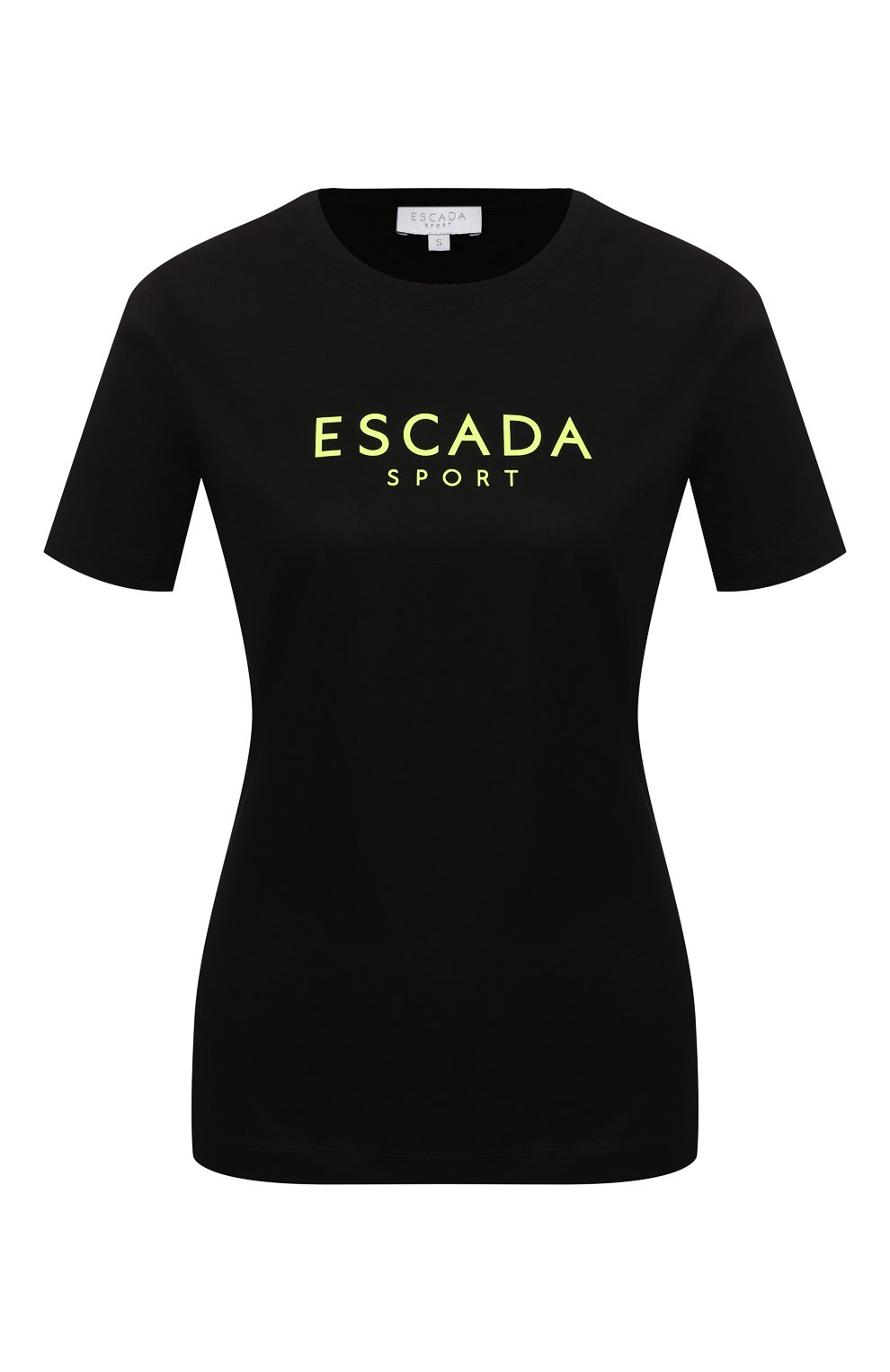 Хлопковая футболка ESCADA SPORT черного цвета по цене 12350 руб., арт. 5030679, фото 1 Хлопковая футболка ESCADA SPORT, арт. 5030679, фото 1