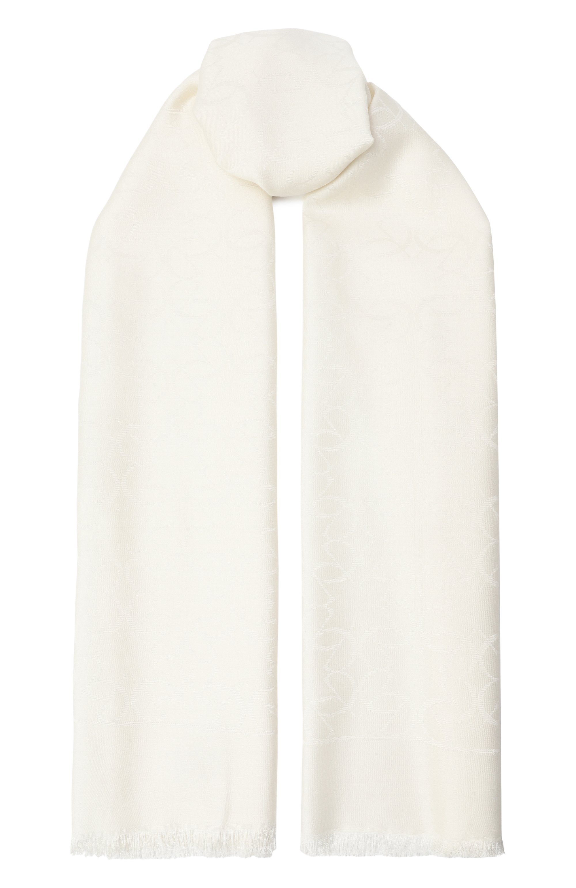 Палантин из шелка и шерсти ELIE SAAB кремового цвета по цене 53200 руб., арт. SE7018J5971, фото 1 Палантин из шелка и шерсти ELIE SAAB, арт. SE7018J5971, фото 1