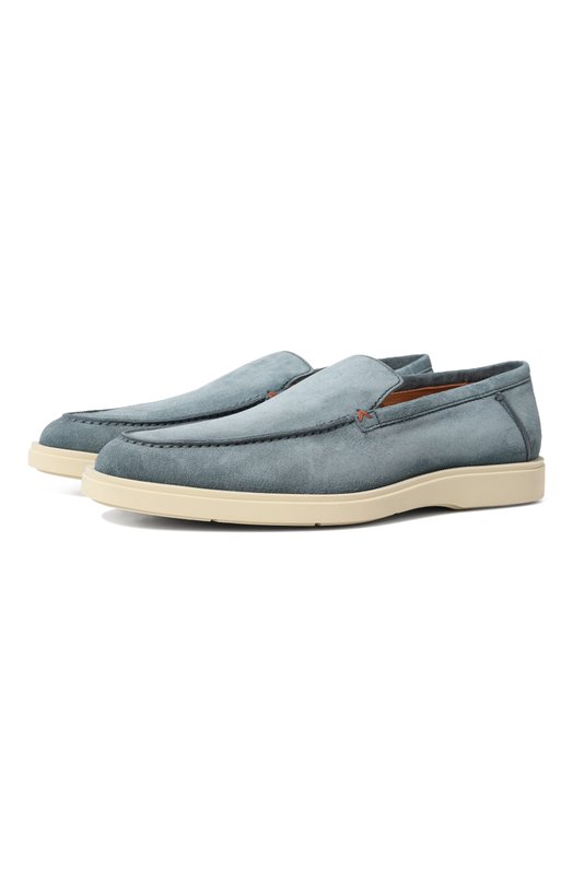 

Замшевые лоферы Detroit Santoni, Голубой