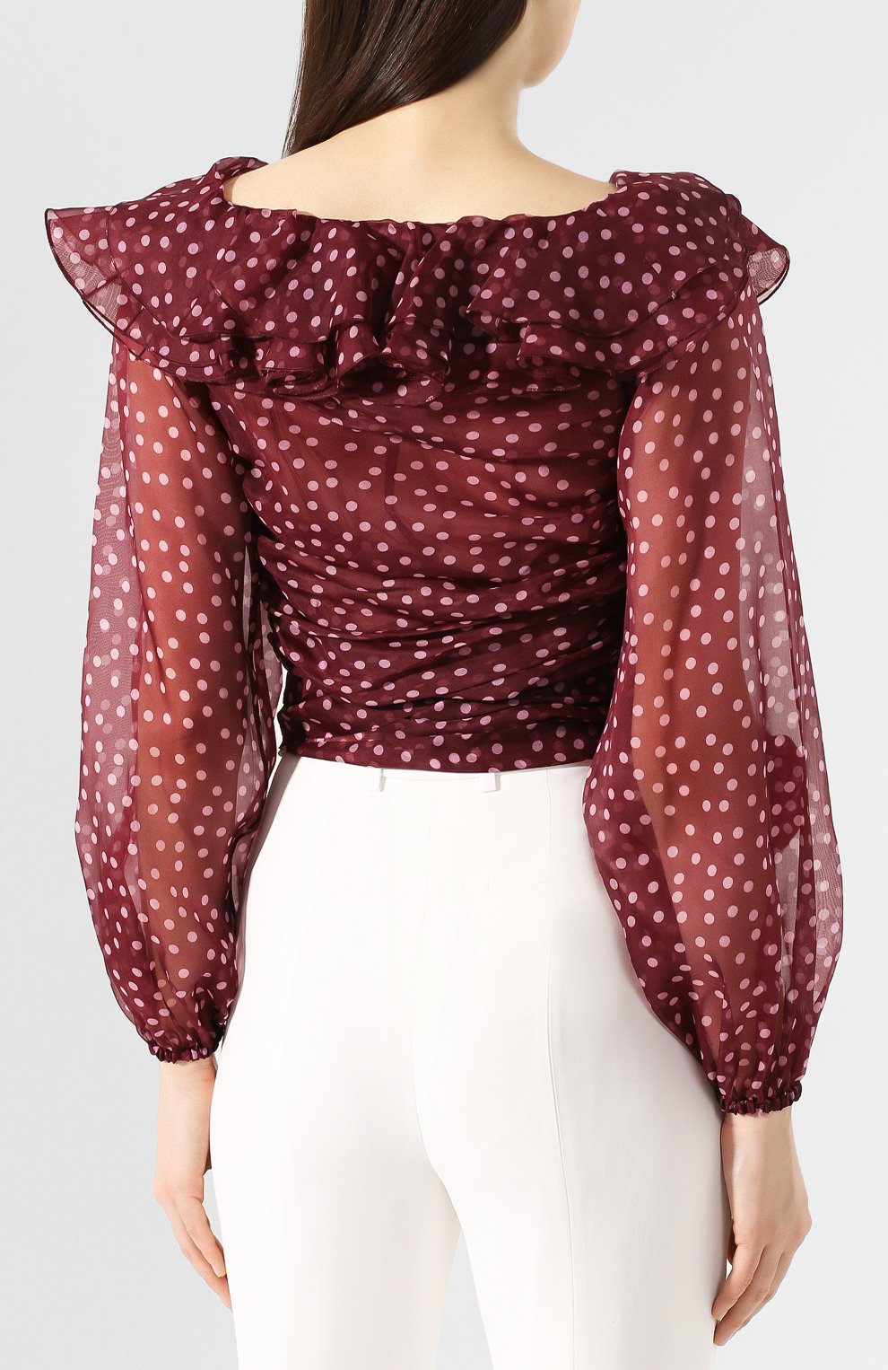 Шелковая блузка DOLCE & GABBANA, арт. F74D7T/IS1BX, фото 4