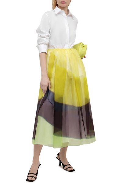 Шелковая юбка DRIES VAN NOTEN желтого цвета по цене 76950 руб., арт. 211-10803-2086, фото 2 Шелковая юбка DRIES VAN NOTEN, арт. 211-10803-2086, фото 2