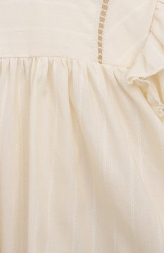 Детский комплект из блузки и шорт ETRO кремового цвета, арт. GU3A30 | Фото 4 (Материал подклада: Хлопок; Материал внешний: Хлопок, Лен; Рукава: Длинные; Кросс-КТ: костюм; Автоматизация ТО: Проставлено; Автоматизация состава: Проставлено; Ростовка одежда: 12 лет | 152 см, 4 года | 104 см, 6 лет | 116 см, 8 лет | 128 см, 13 - 15 лет | 158 см, 16 лет | 164 см, 10 - 11 лет | 140 - 146см)