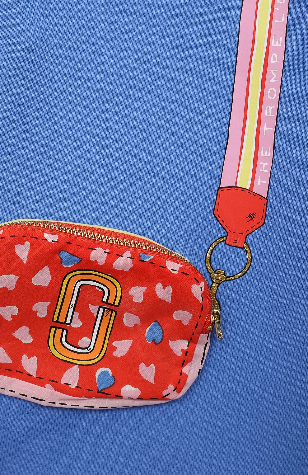 Хлопковое платье MARC JACOBS (THE) голубого цвета по цене 11350 руб., арт. W12410, фото 3 Хлопковое платье MARC JACOBS (THE), арт. W12410, фото 3