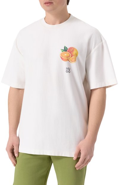 Хлопковая футболка HUGO, арт. 50537576, фото 3