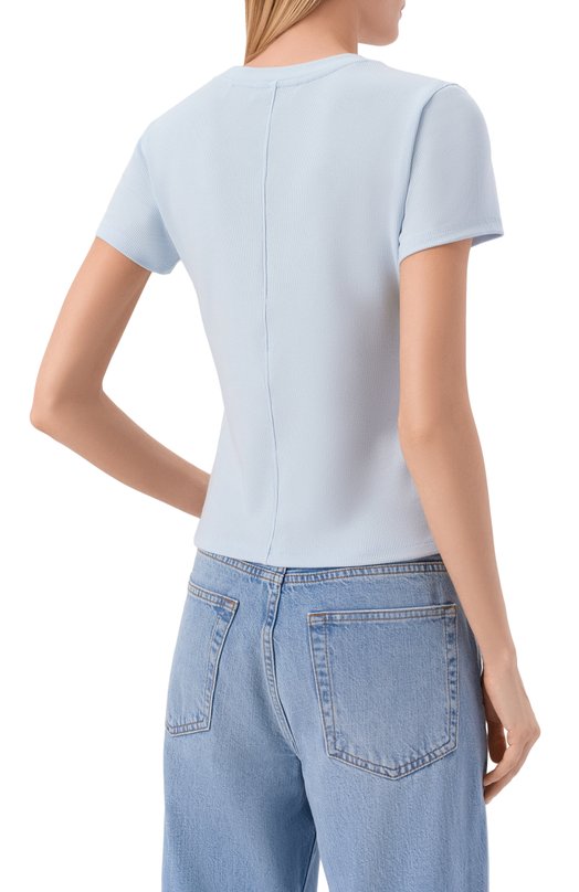 Футболка Frame Denim WP26JTE015/THE RIB BABY TEE Голубой  WP26JTE015/THE RIB BABY TEE Фото 4