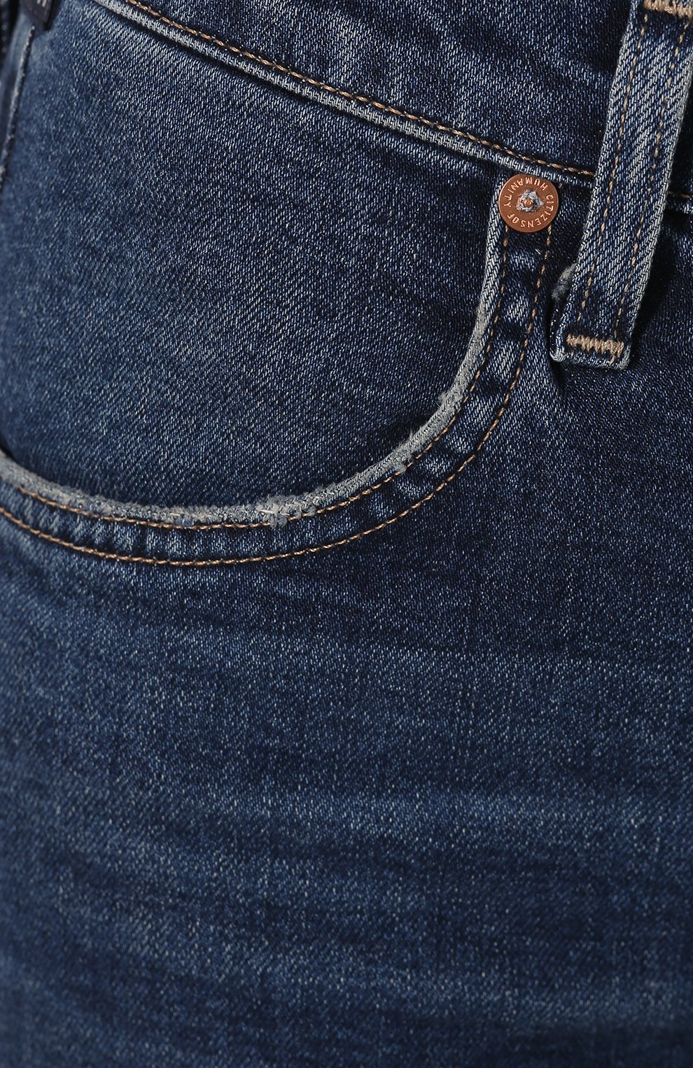 Расклешенные джинсы CITIZENS OF HUMANITY синего цвета по цене 37650 руб., арт. 1703D-989, фото 5 Расклешенные джинсы CITIZENS OF HUMANITY, арт. 1703D-989, фото 5