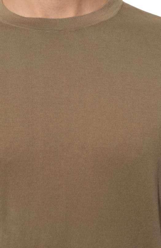 Хлопковый джемпер Kiton UMK0441K3 Коричневый  UMK0441K3 Фото 5