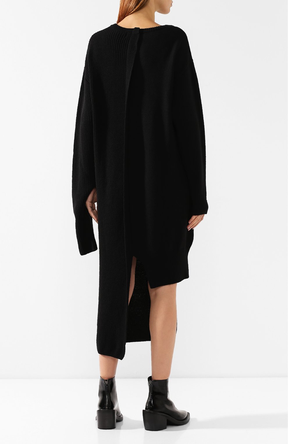 Платье YOHJI YAMAMOTO черного цвета по цене 54750 руб., арт. YJ-K87-547, фото 4 Платье YOHJI YAMAMOTO, арт. YJ-K87-547, фото 4