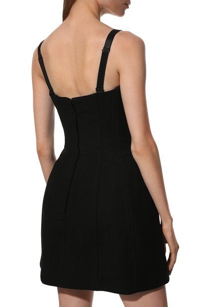 Шерстяное платье DOLCE & GABBANA черного цвета по цене 224500 руб., арт. F6Z4UT/FUCEG, фото 4 Шерстяное платье DOLCE & GABBANA, арт. F6Z4UT/FUCEG, фото 4