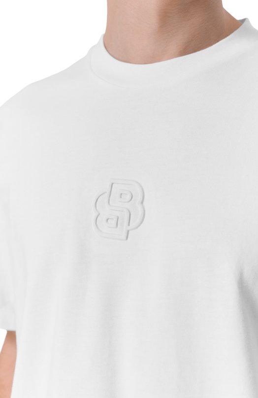 Хлопковая футболка BOSS 50555106 Белый  50555106 Фото 5