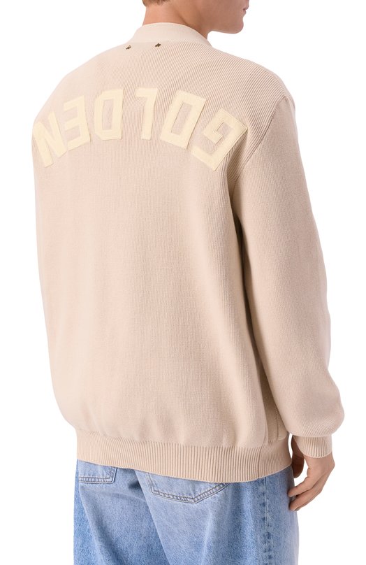 Хлопковый кардиган Golden Goose Deluxe Brand GMP00946.P001972 Бежевый  GMP00946.P001972 Фото 3
